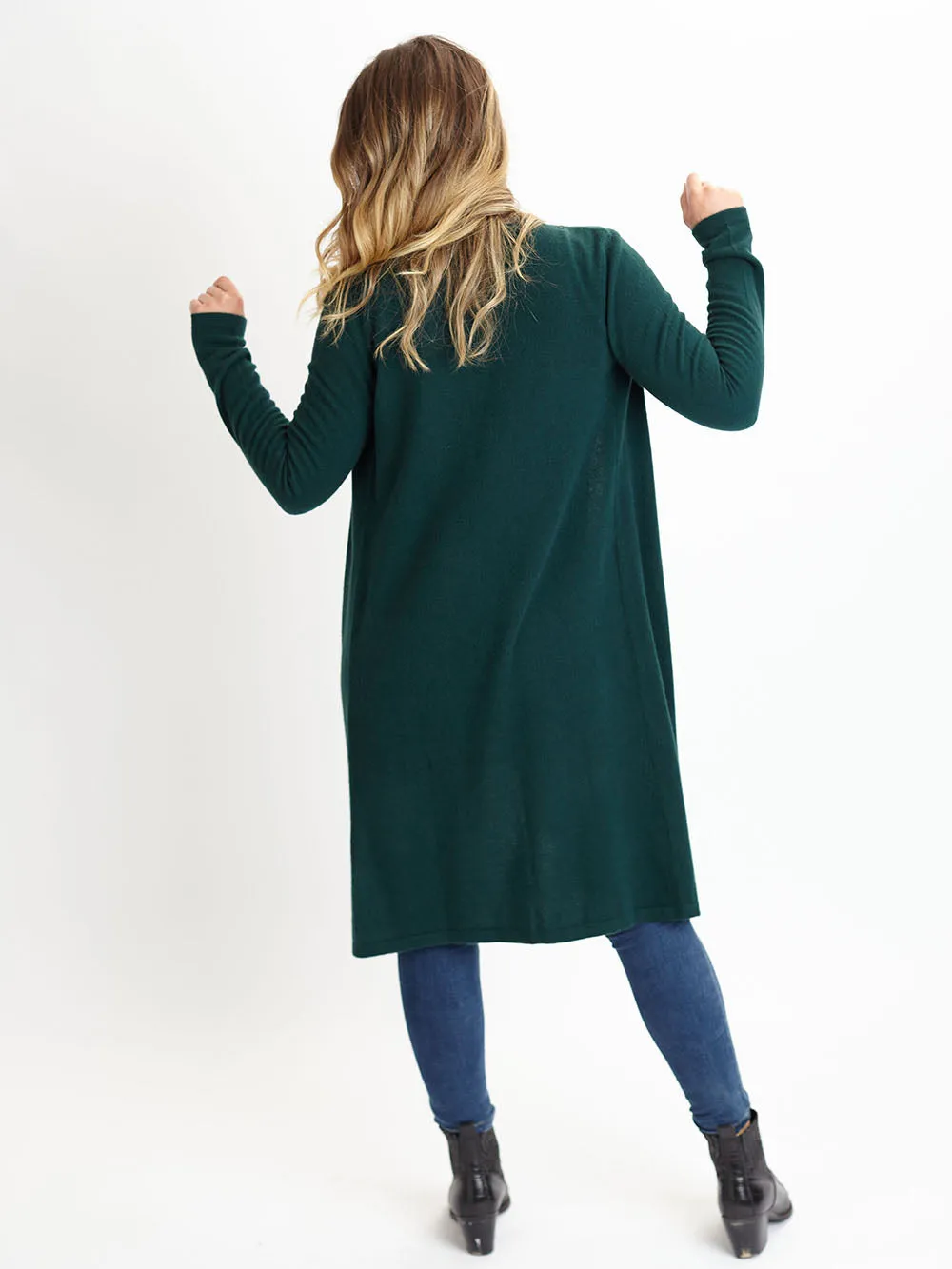 100% Mongolian Cashmere Long Cardigan