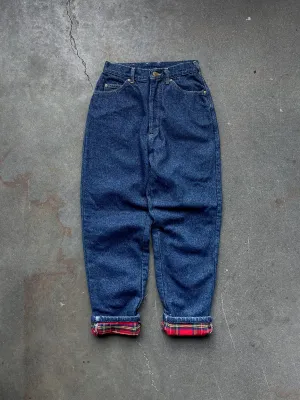 90's L.L.Bean Flannel Lined Mom Jeans—[25x27]