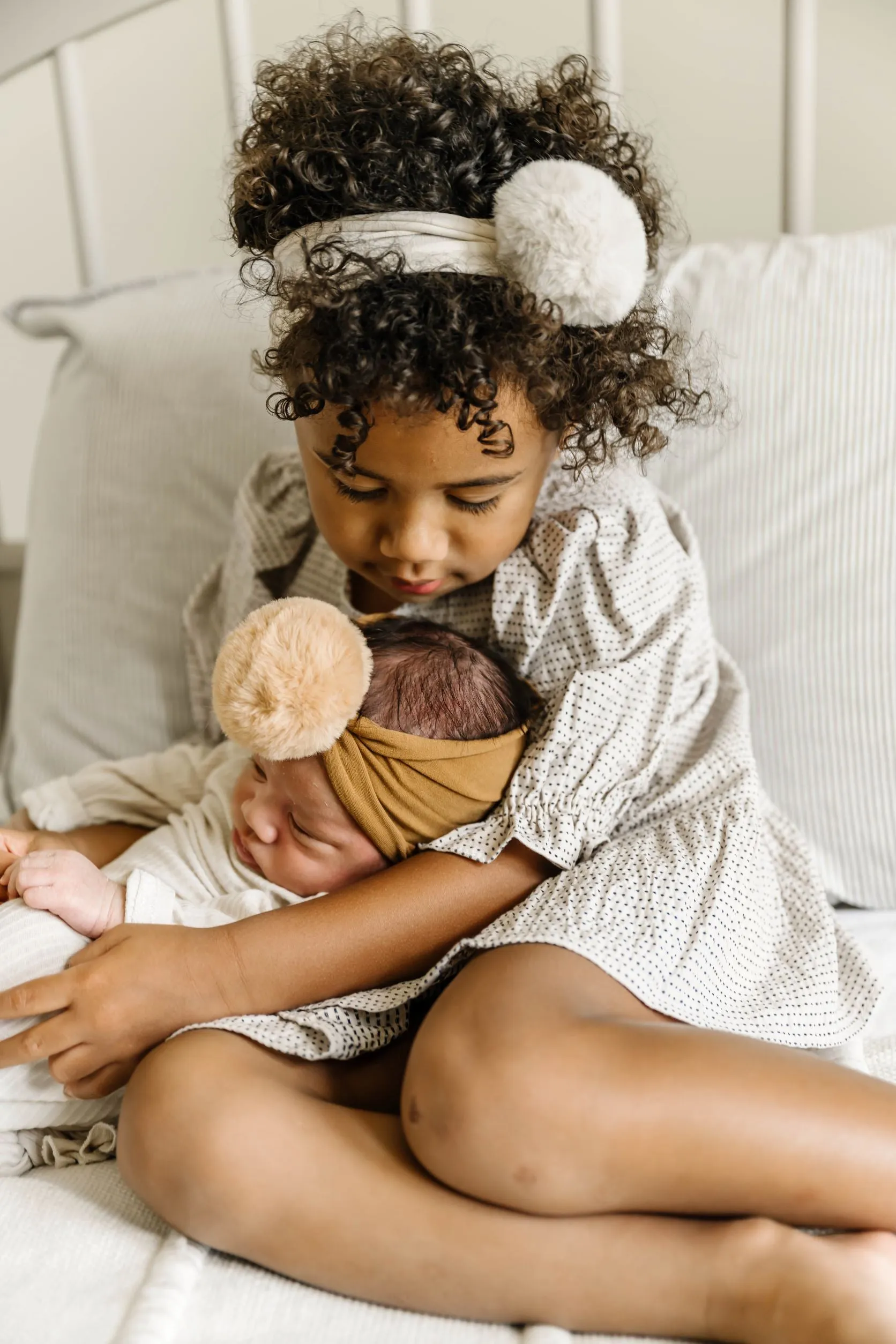 Baby Bling Camel Luxe Fur Pom Headband