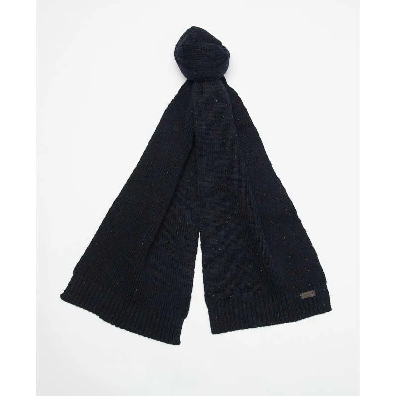 Barbour Carlton Fleck Beanie & Scarf Gift Set - Navy