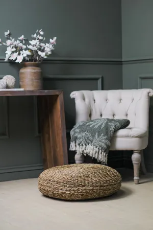 Belford Short Round Braided Pouffe