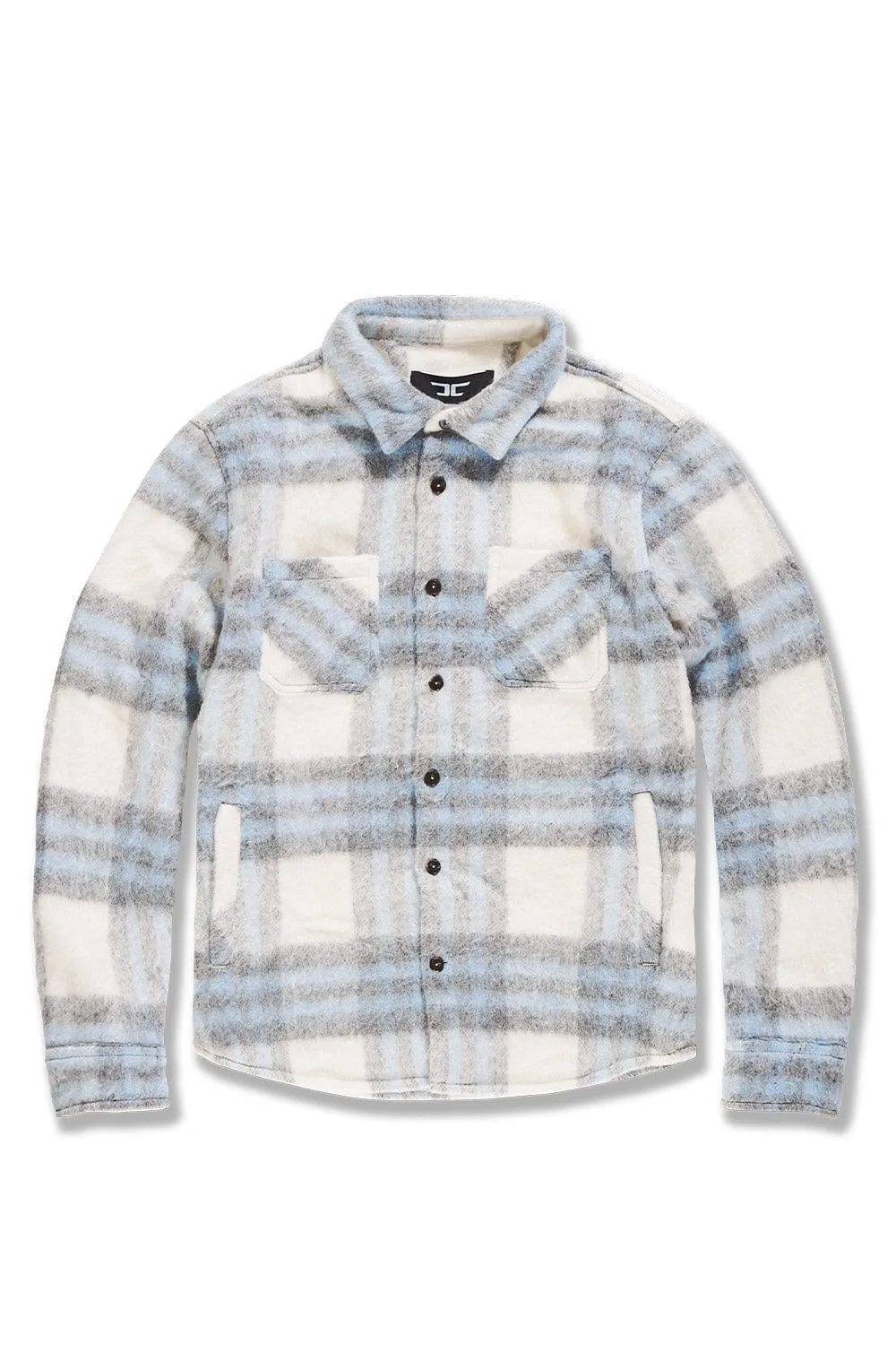 Big Men's Vandal Flannel Shacket (Sky Blue)