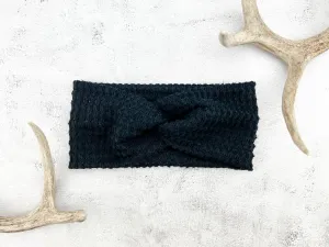 Black Sweater Knit Headband HDB00075