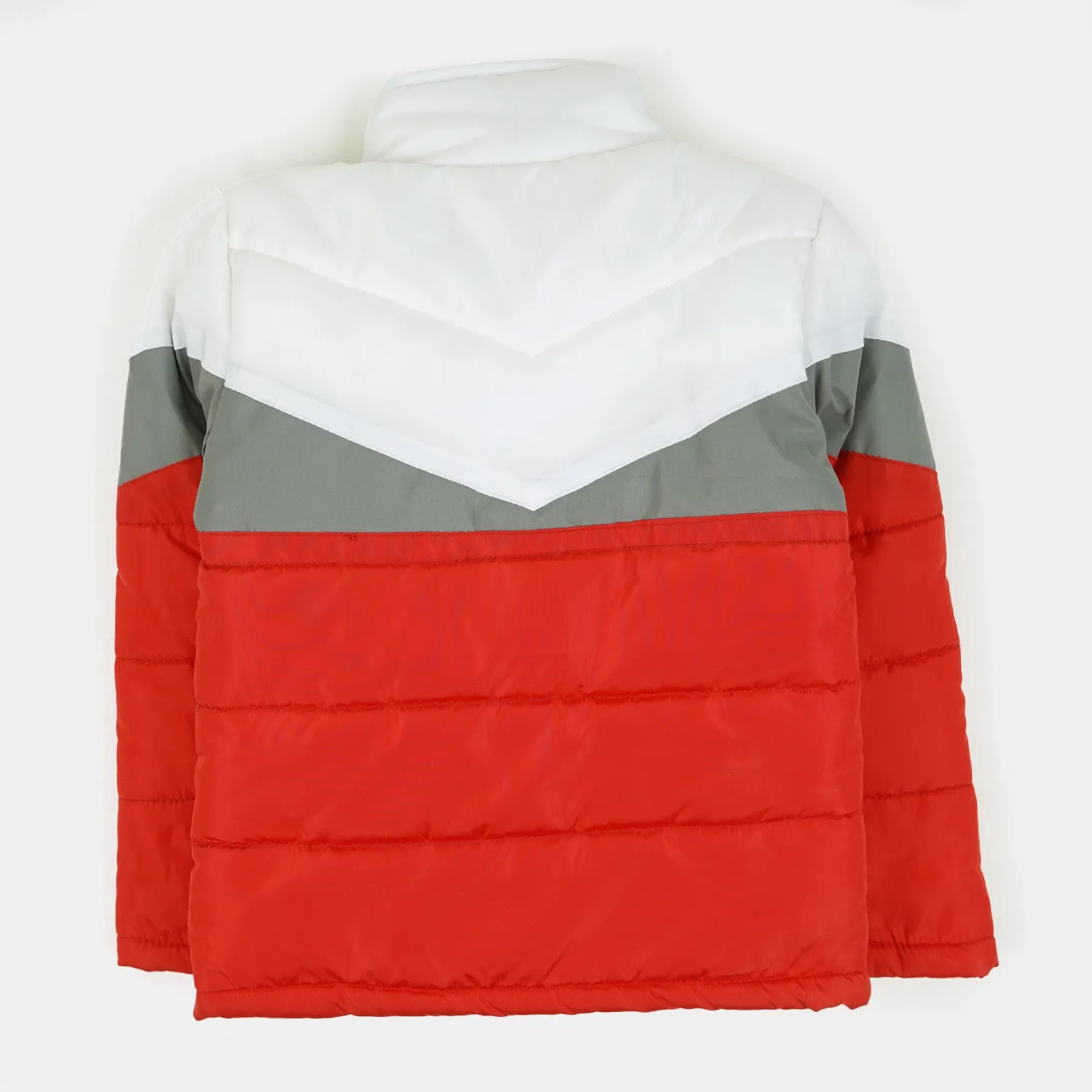 Boys Quilted Jacket Racing - Red/White