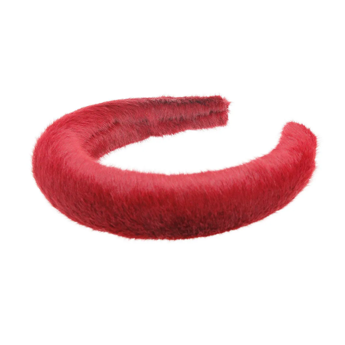 Burgundy Fur Headband