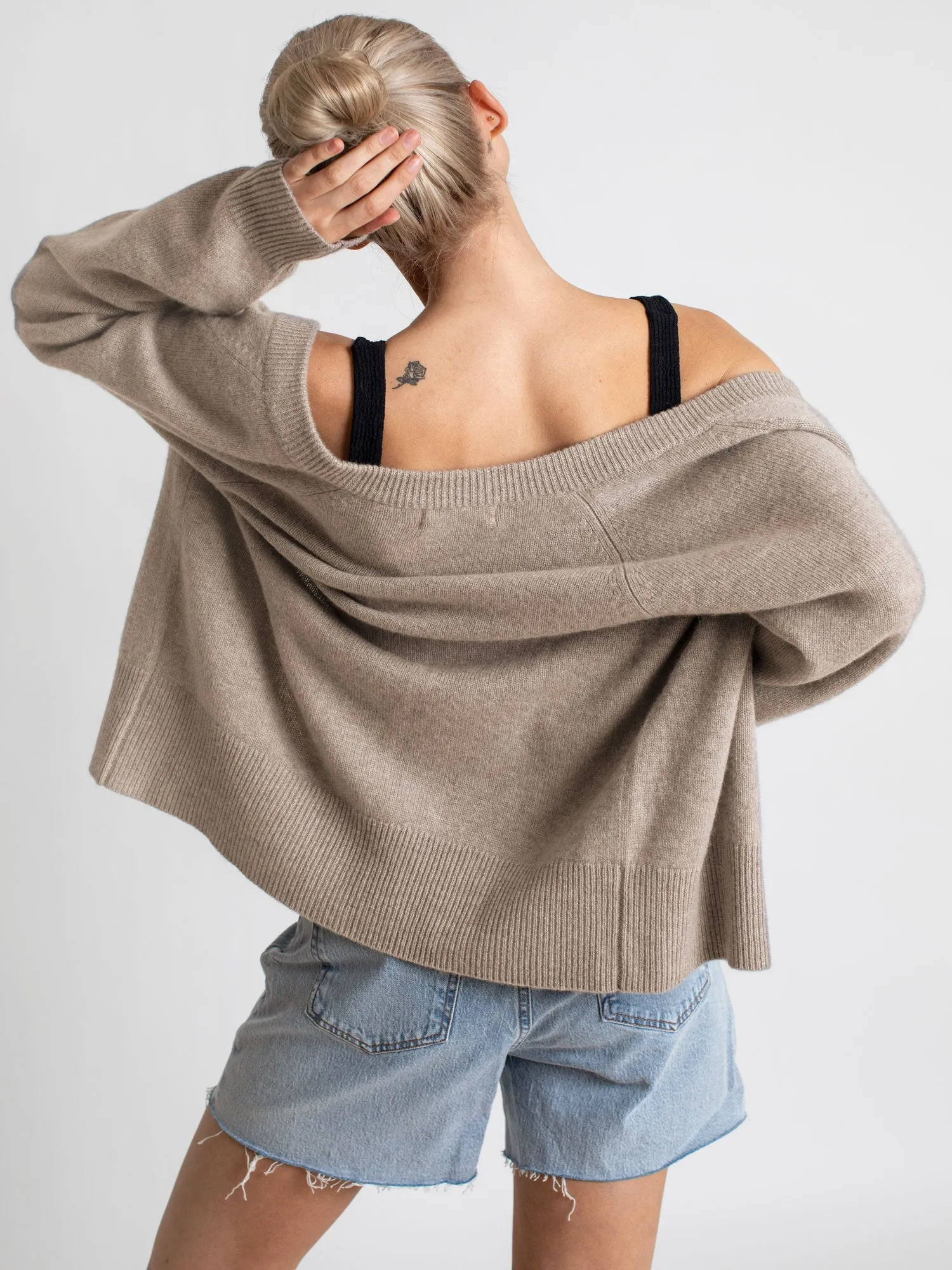 Cashmere cardigan "Eir" - toast