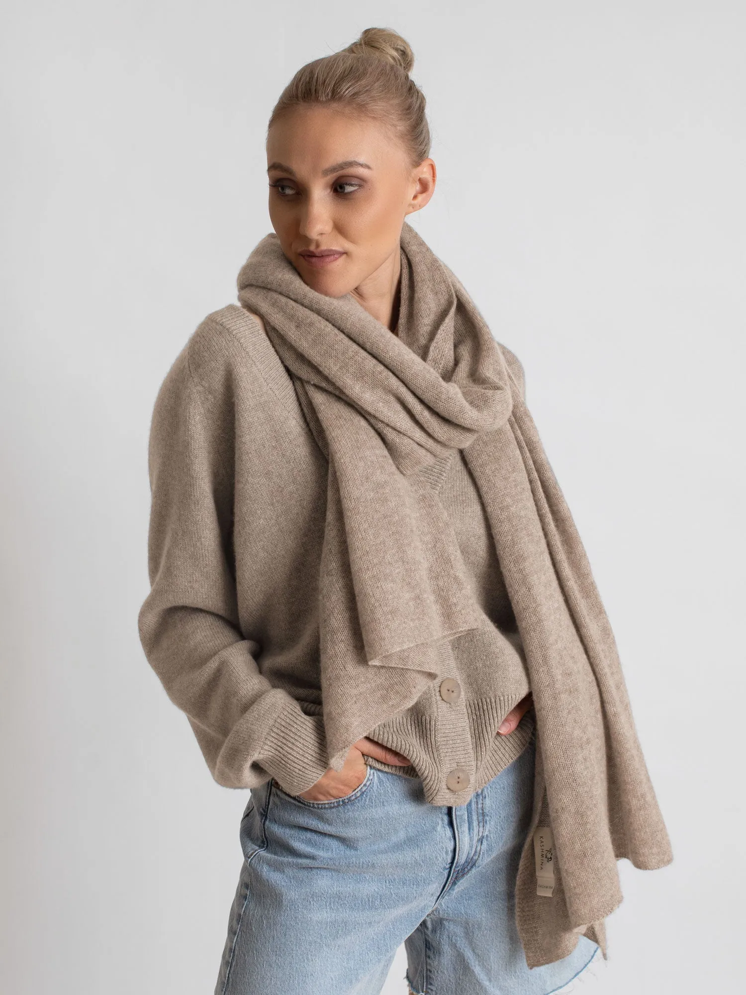 Cashmere cardigan "Eir" - toast