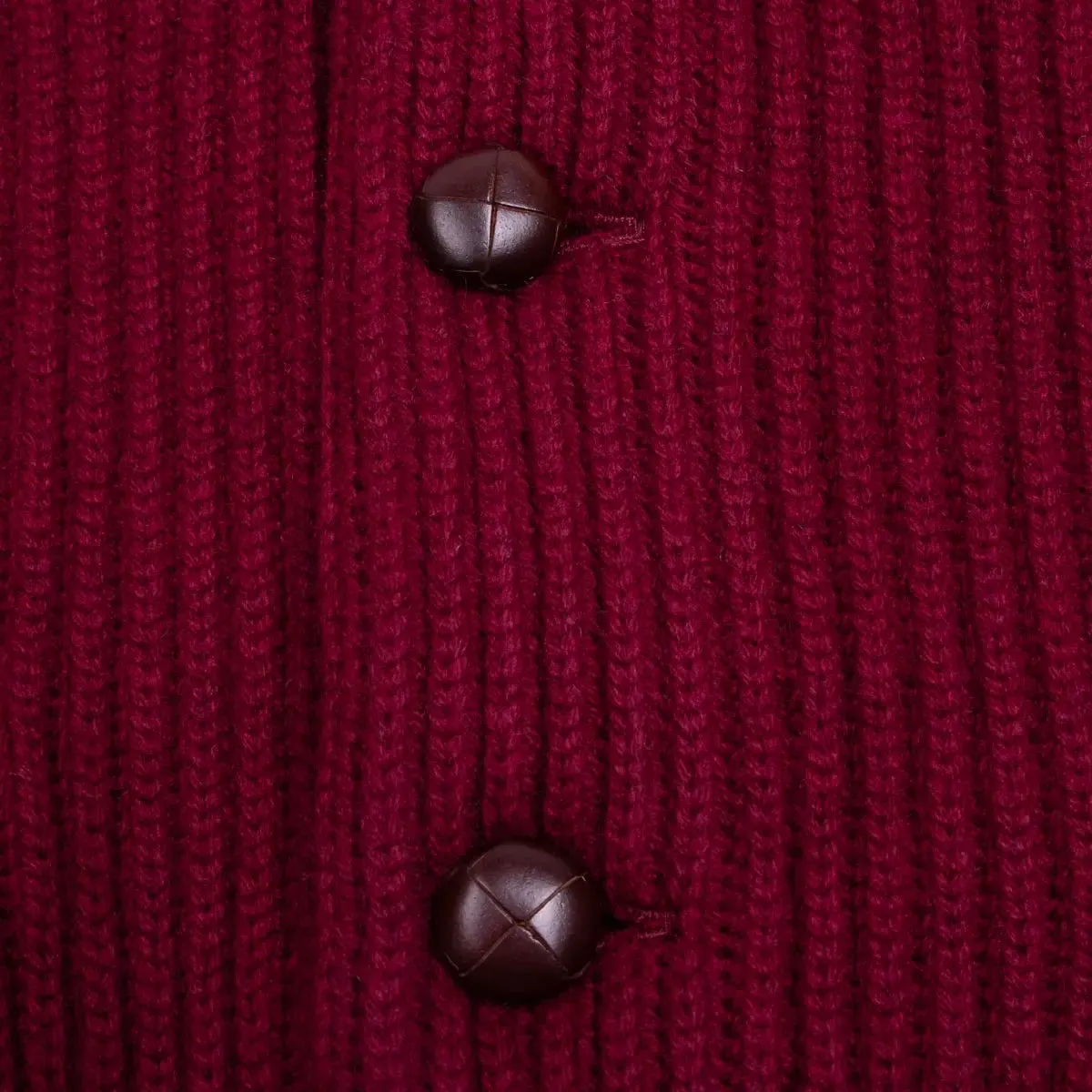 Claret Red Colonial 8ply Cashmere Shawl Cardigan