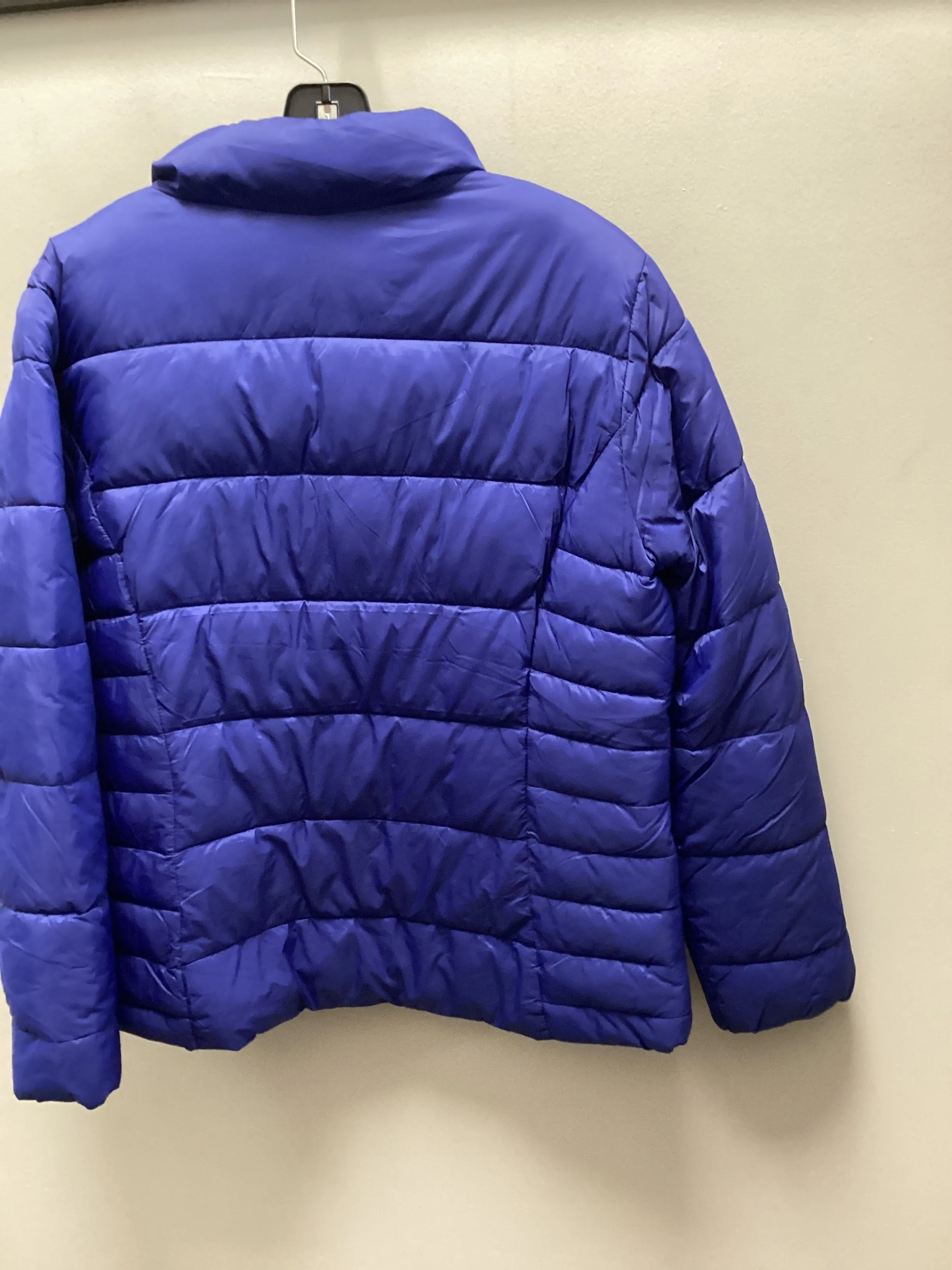 Coat Puffer & Quilted By Time And Tru In Blue, Size: L