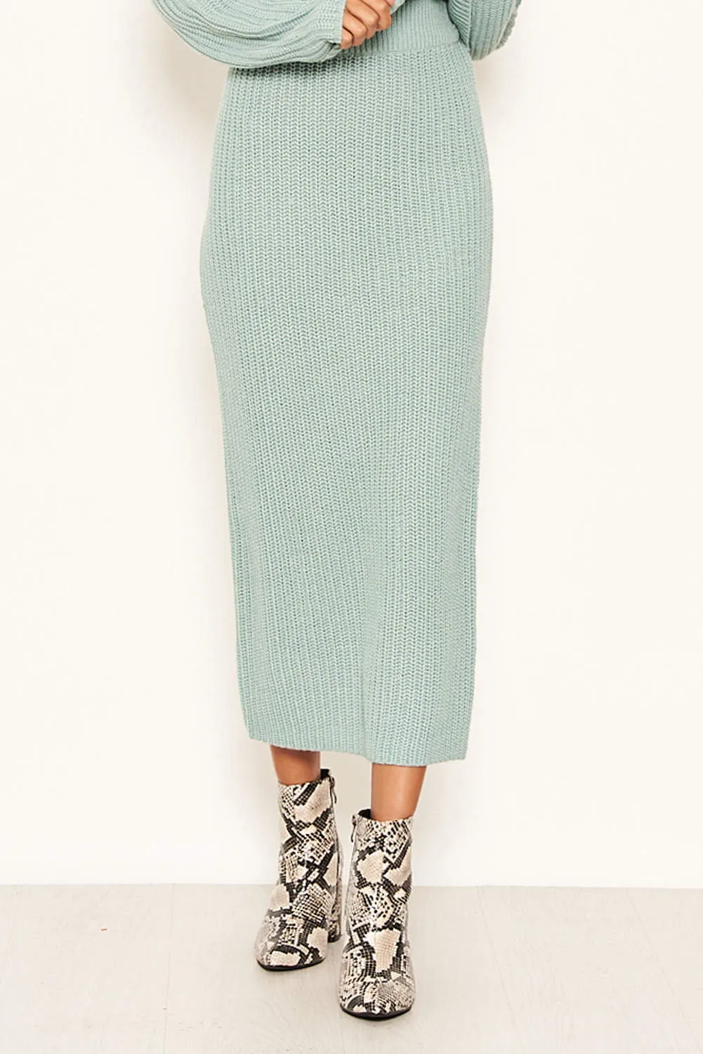 Duck Egg Knit Skirt