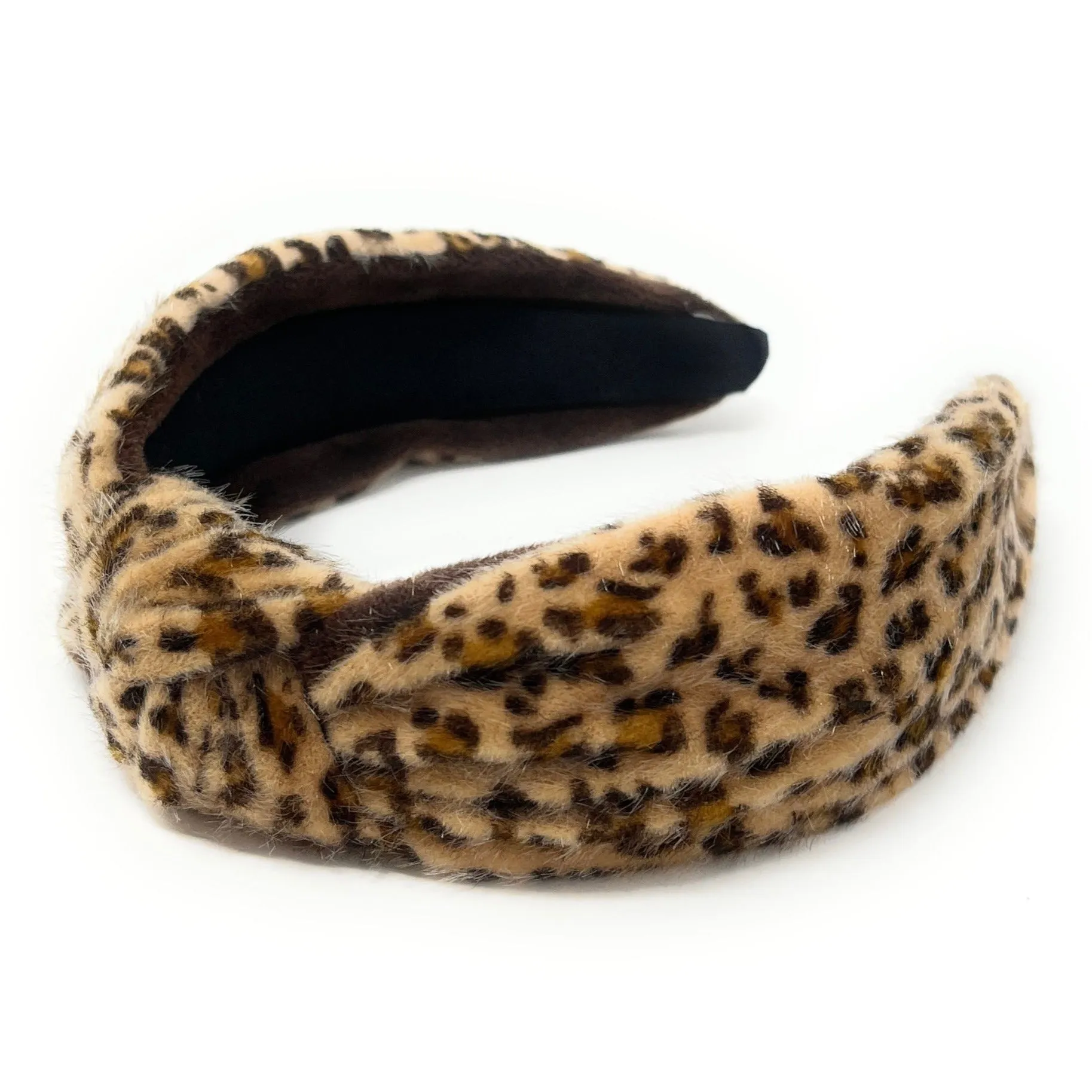 Faux Fur Leopard Knot Headband (more colors)