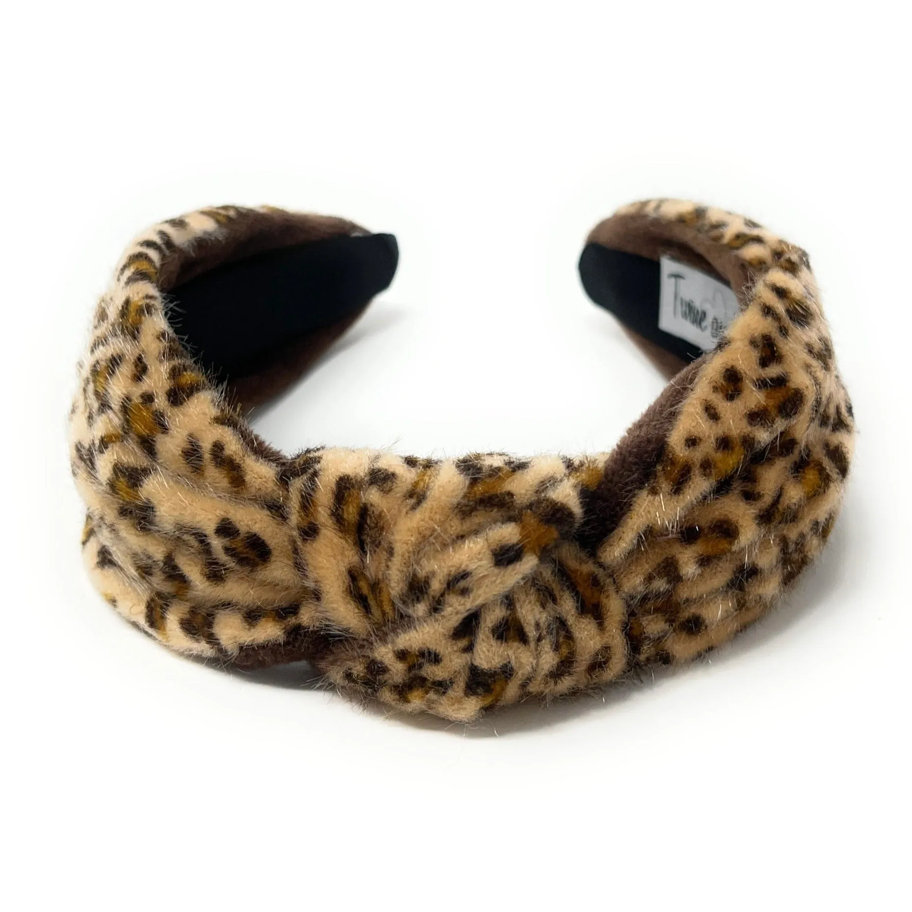 Faux Fur Leopard Knot Headband (more colors)