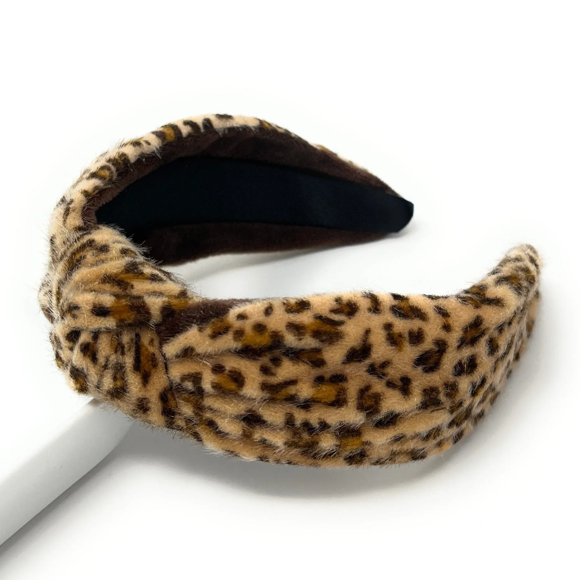 Faux Fur Leopard Knot Headband (more colors)