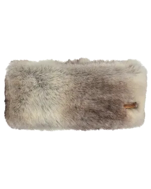 Fur Headband in Heather Brown