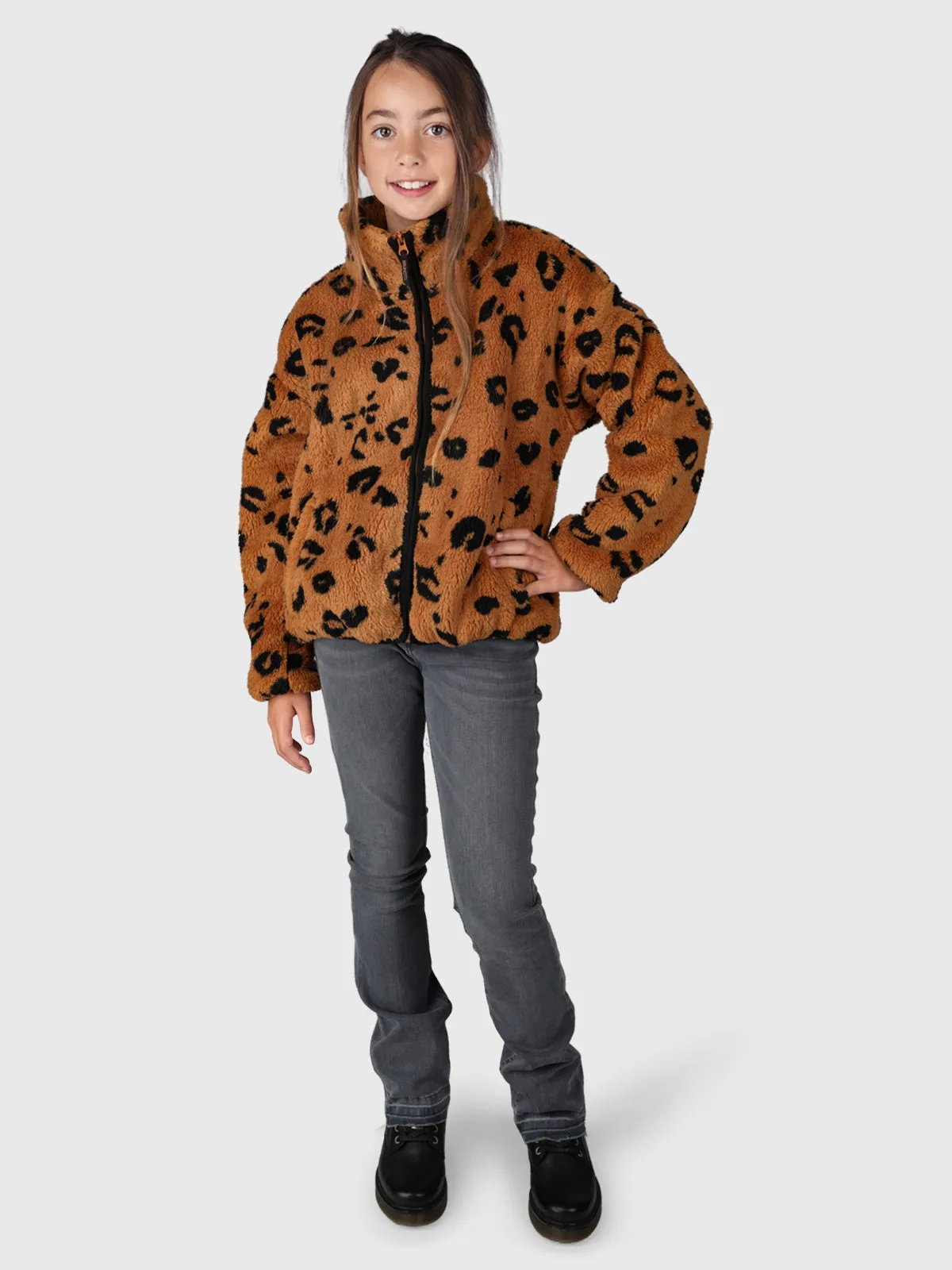 Huntressa-AO Girls Teddy Jacket | Panter Print