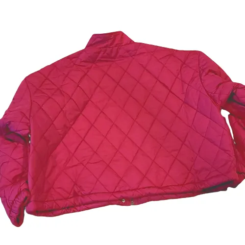 Hyfve Hottest Pink Magenta Quilted Boxy Puffer Jacket