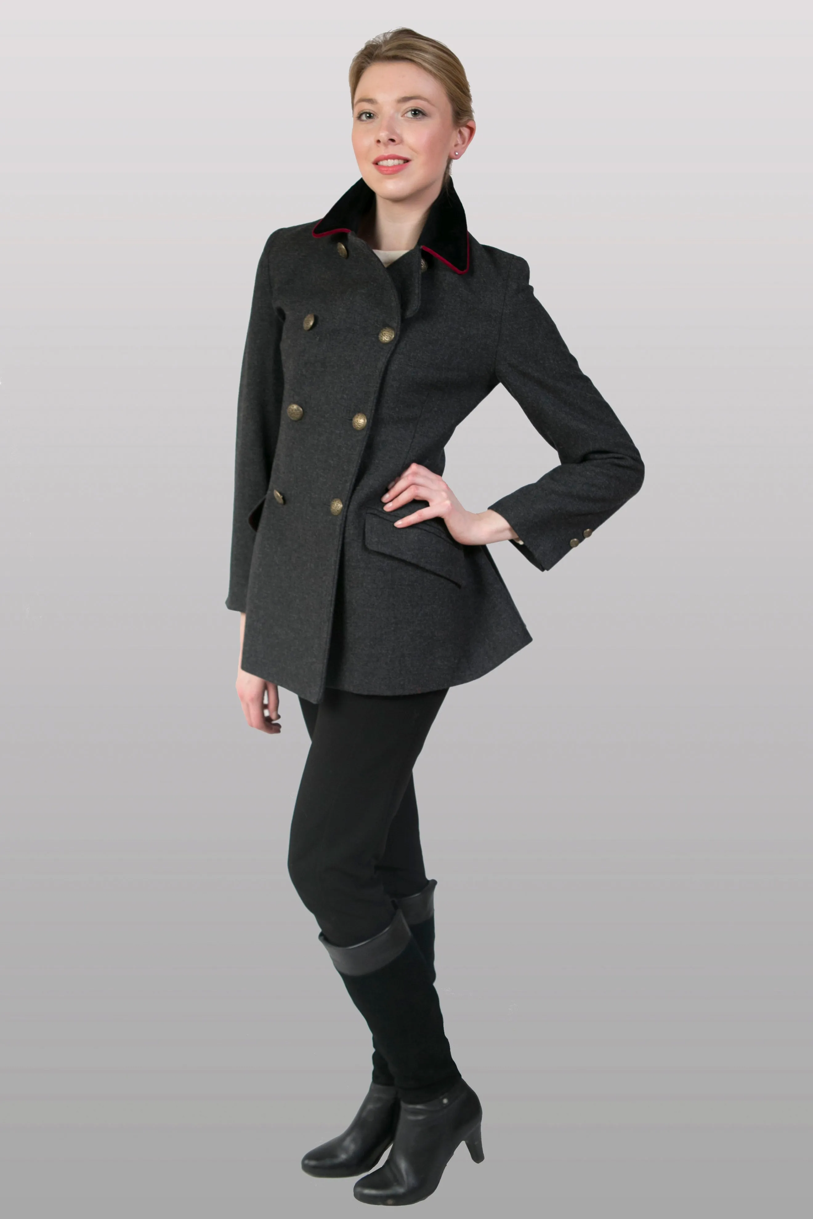 Lady Mary Double breasted swingback Jacket British made