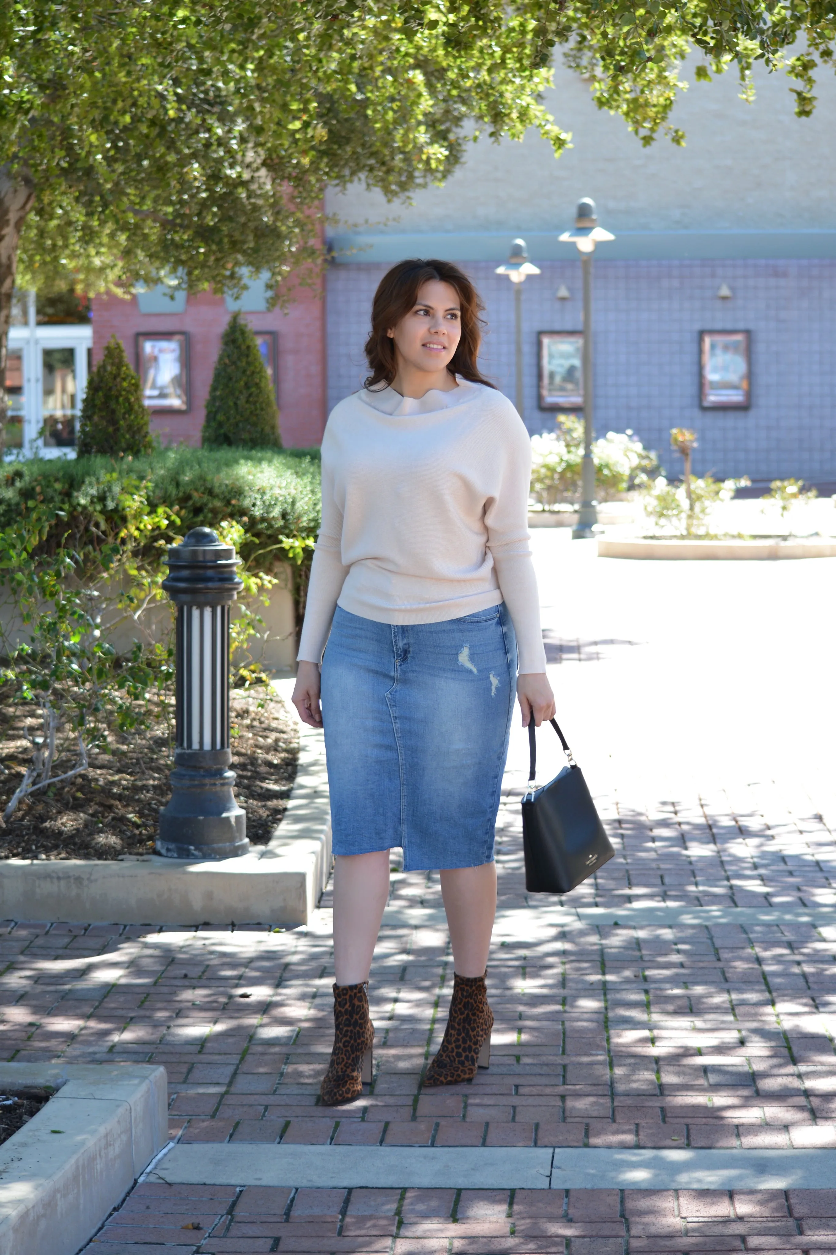 Lauren Beige Ribbed Knit Top