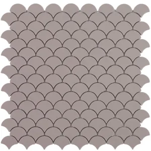 Matte Frappe, Fish Scale Mosaic - Glass Tile