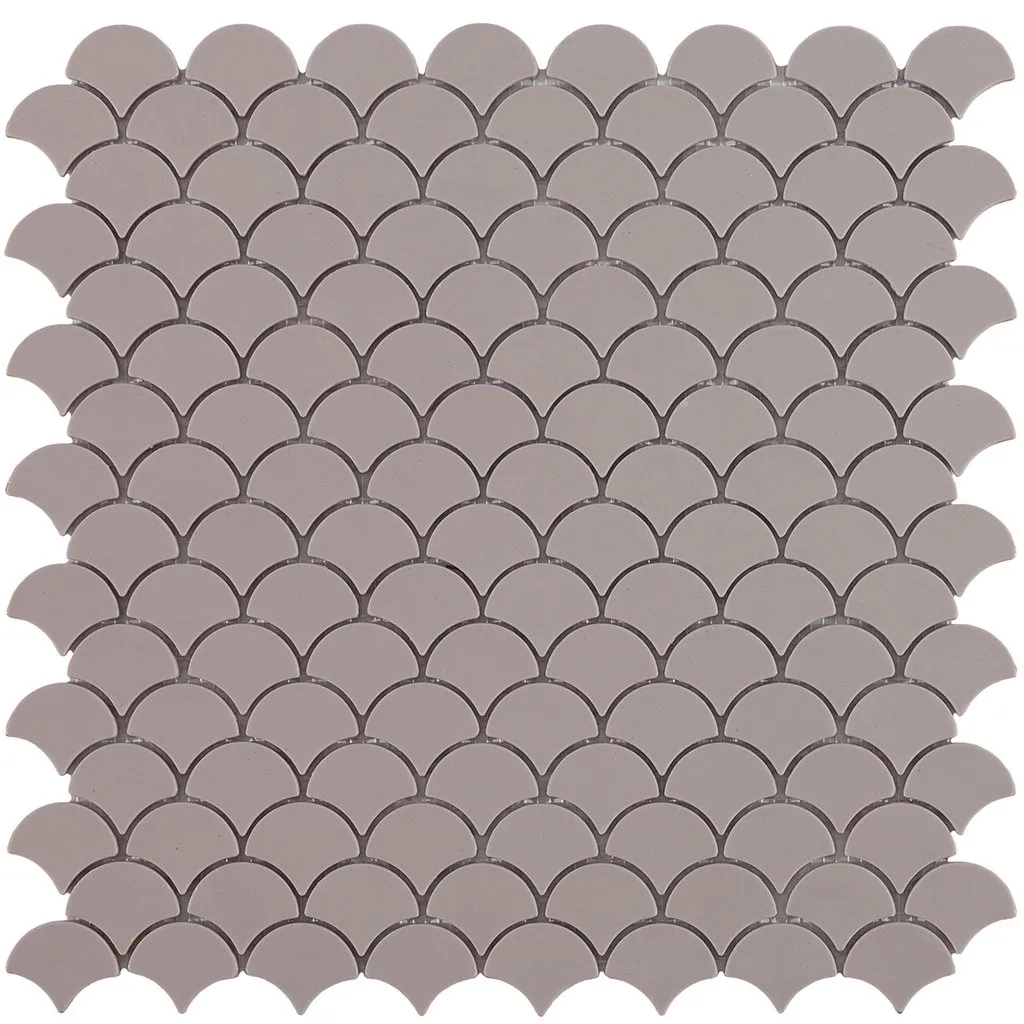 Matte Frappe, Fish Scale Mosaic - Glass Tile