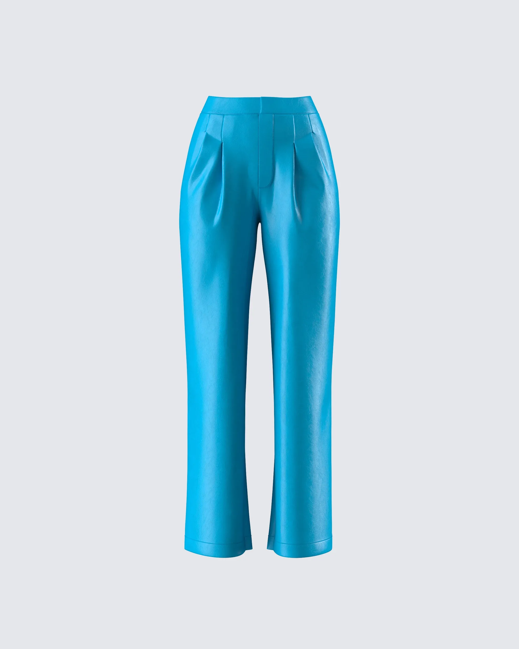 Maz Turquoise Vegan Leather Pant