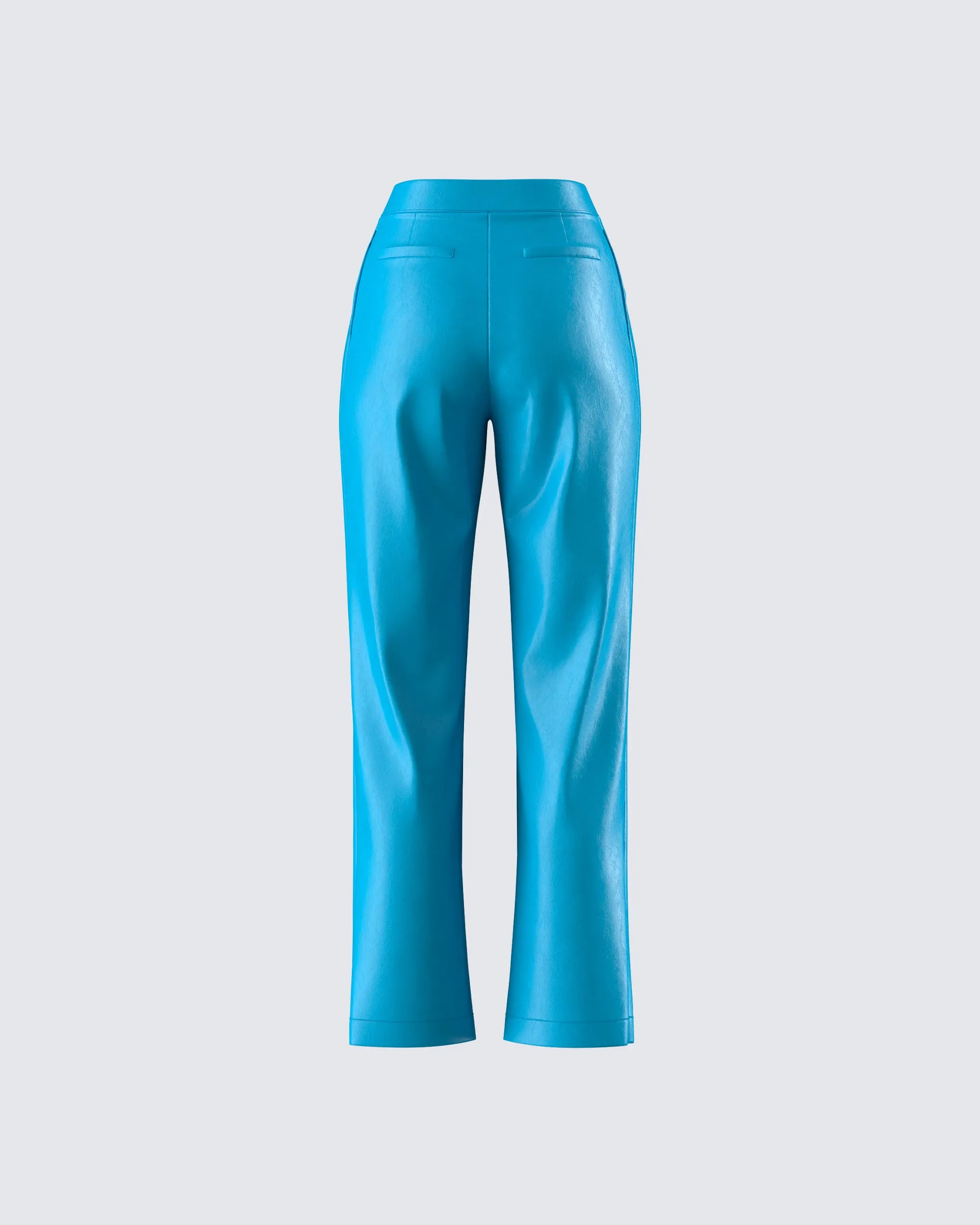 Maz Turquoise Vegan Leather Pant