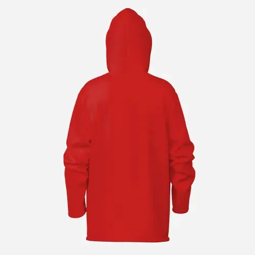 Men's Red Winter Coat | Retro Fleece-Lined Hoodie Jacket | Insulated Warm Winter Jacket