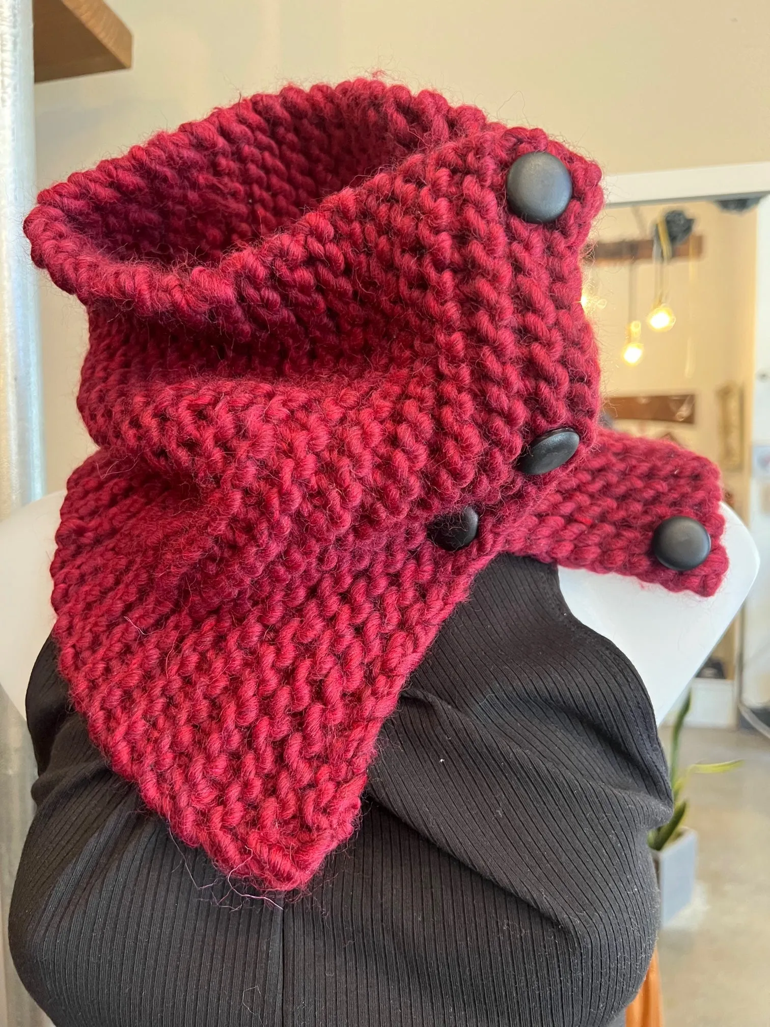 Merino Wool Cowl Wine