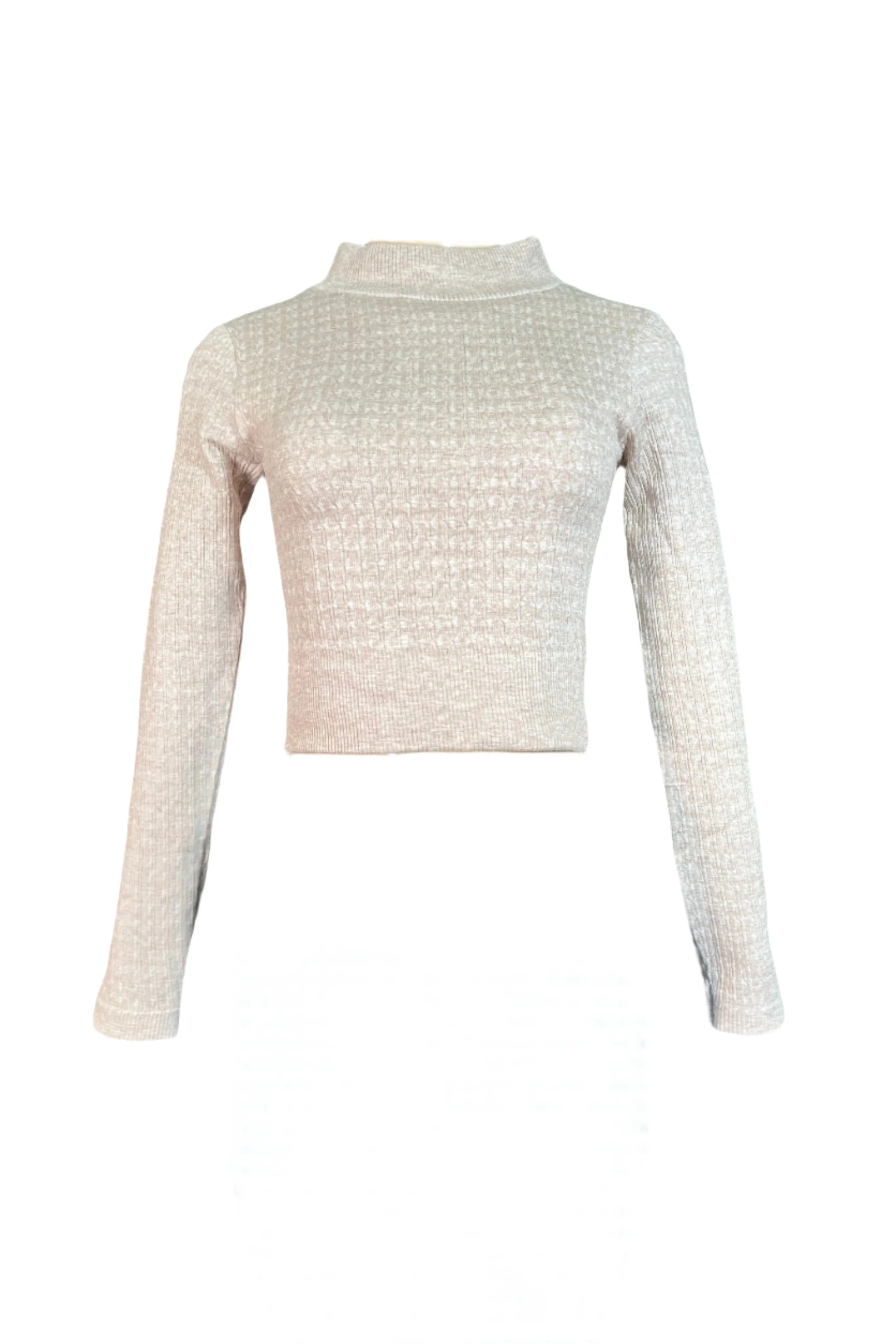 Mock Neck Long Sleeve Sweater Top