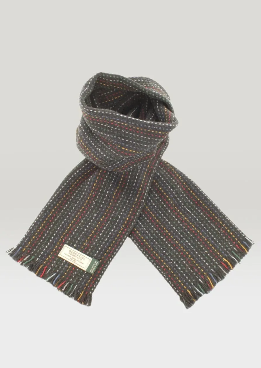 Mucros Donegal Wool Scarf | Black