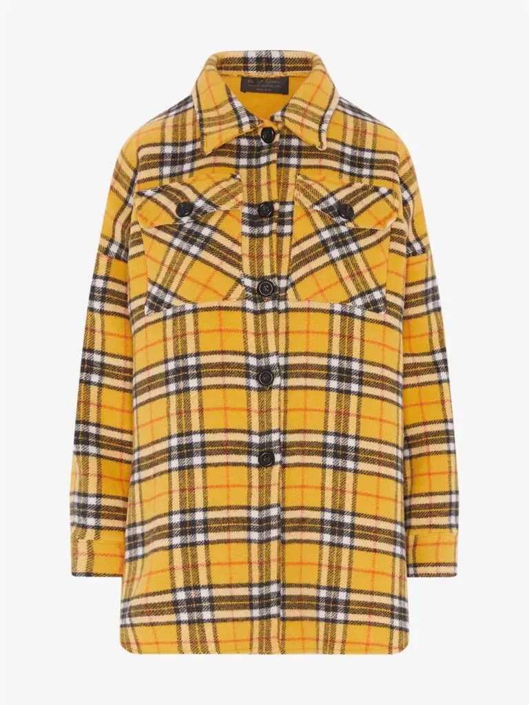 Oversized Nova Check Wool Blend Shacket