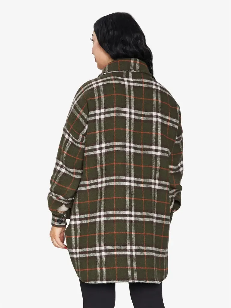 Oversized Nova Check Wool Blend Shacket