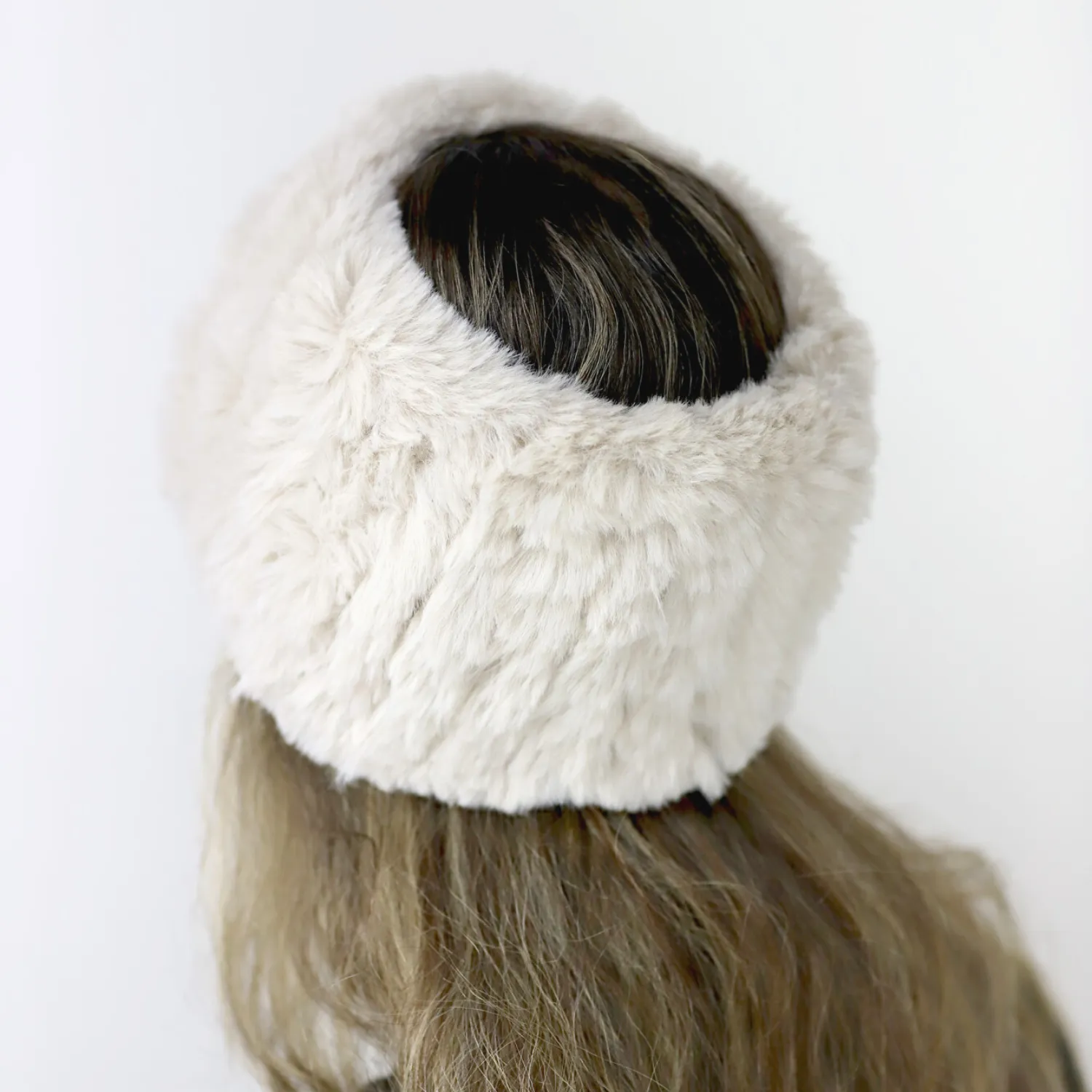 Plush Faux Headband - Ivory