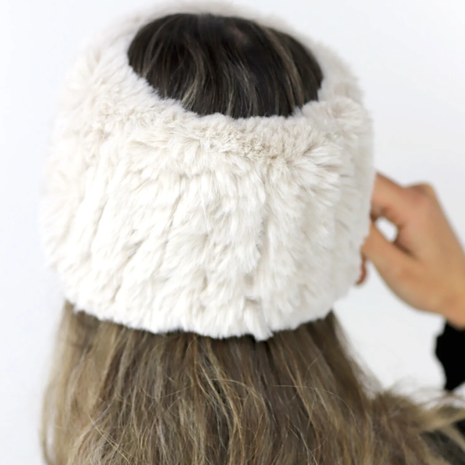 Plush Faux Headband - Ivory