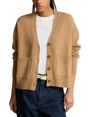 Ralph Lauren Wool-Cashmere Cardigan | Camel Melange