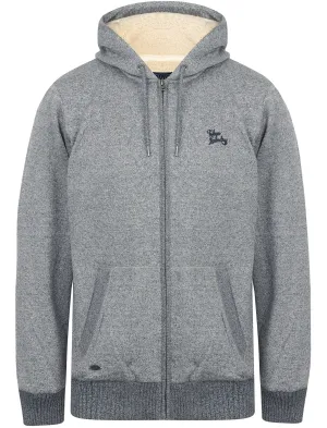 Rimouski Borg Lined Zip Through Hoodie In Mood Indigo - Tokyo Laundry