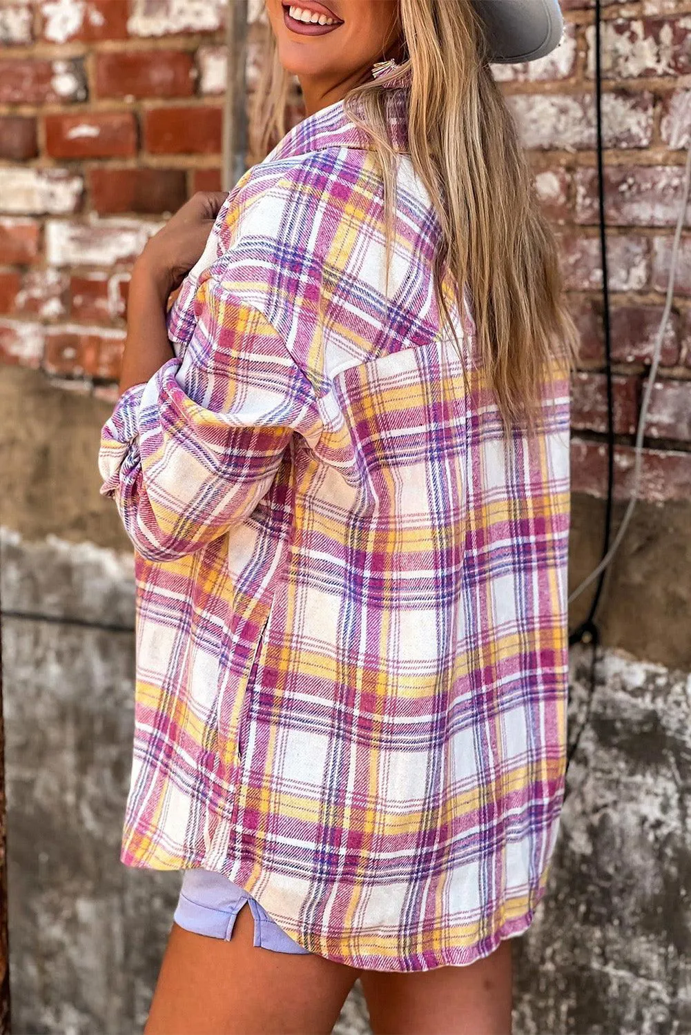 Rira Plaid Shacket with Pockets