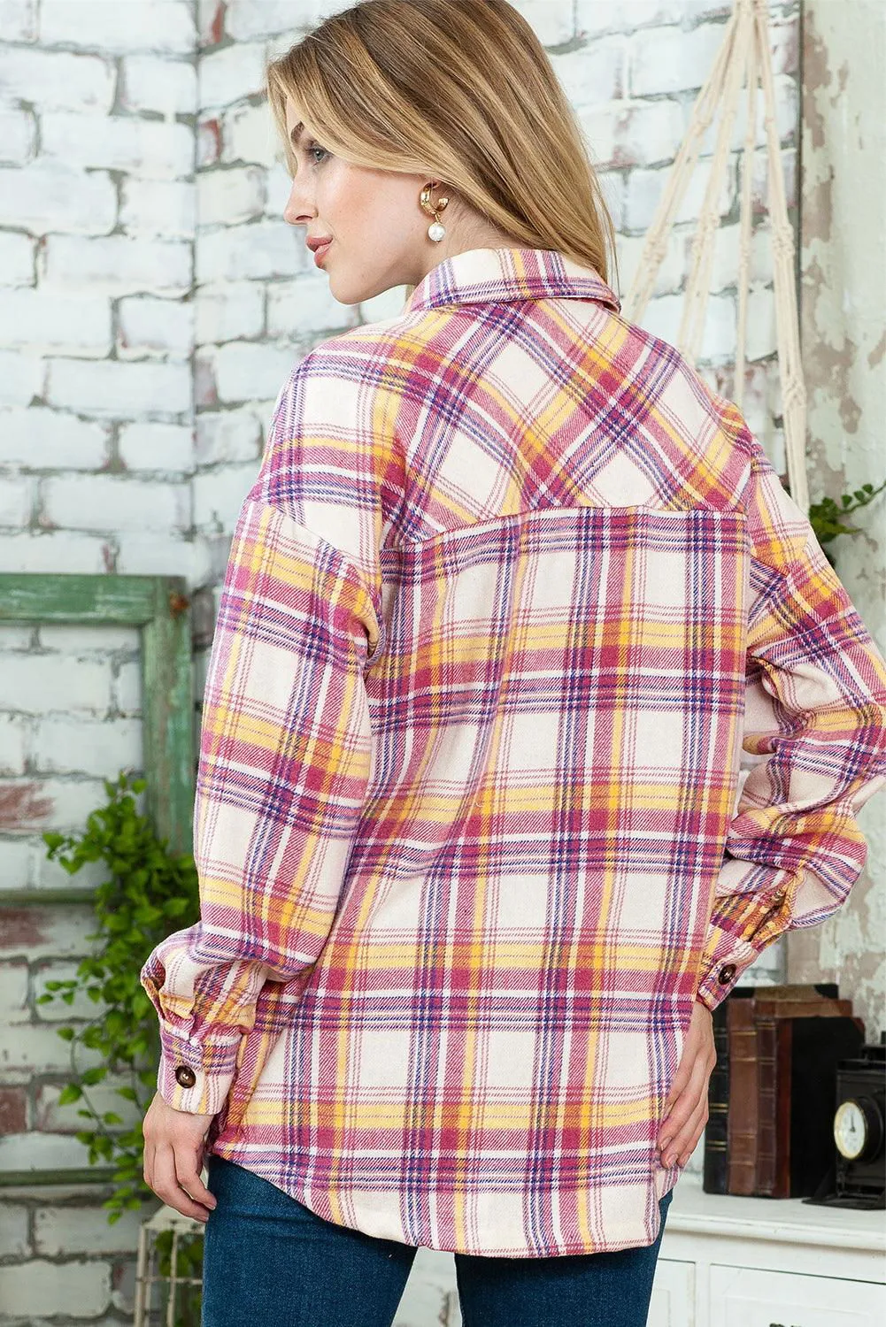 Rira Plaid Shacket with Pockets