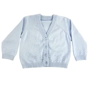 Scalloped Lightweight Knit Cardigan Sweater