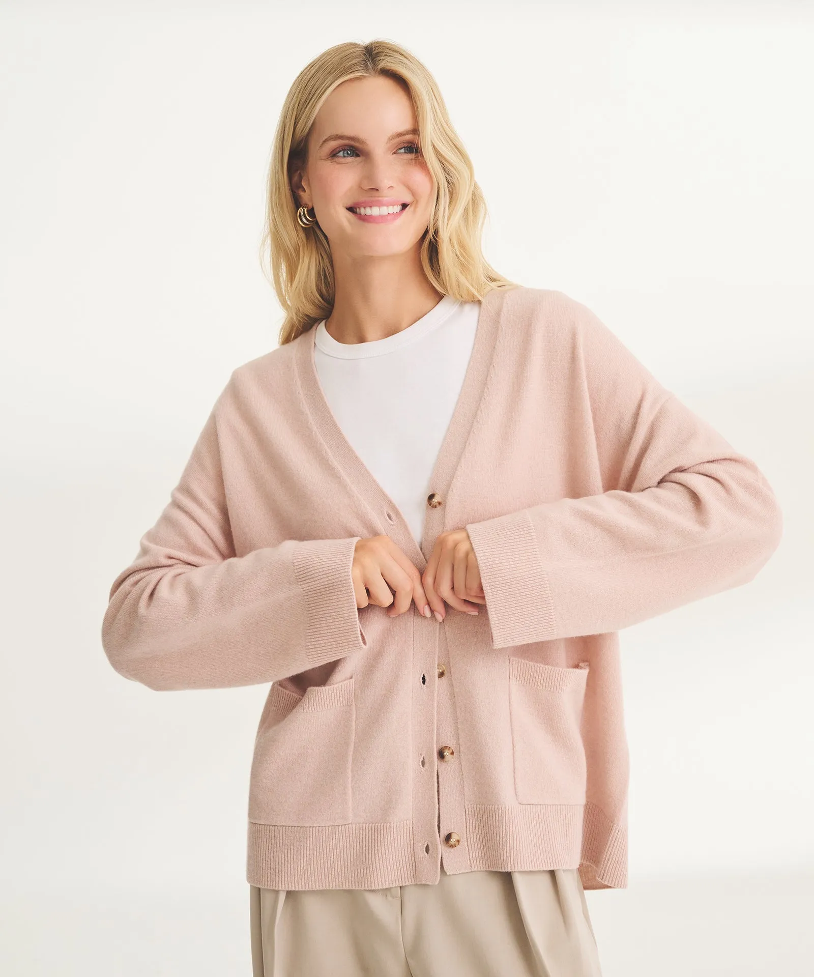 Signature Cashmere Boxy Cardigan