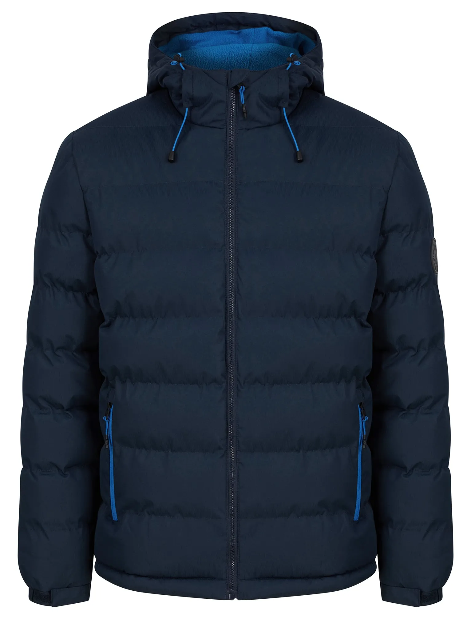 Tacito Micro-Fleece Lined Quilted Puffer Jacket with Hood in Sky Captain Navy - Tokyo Laundry