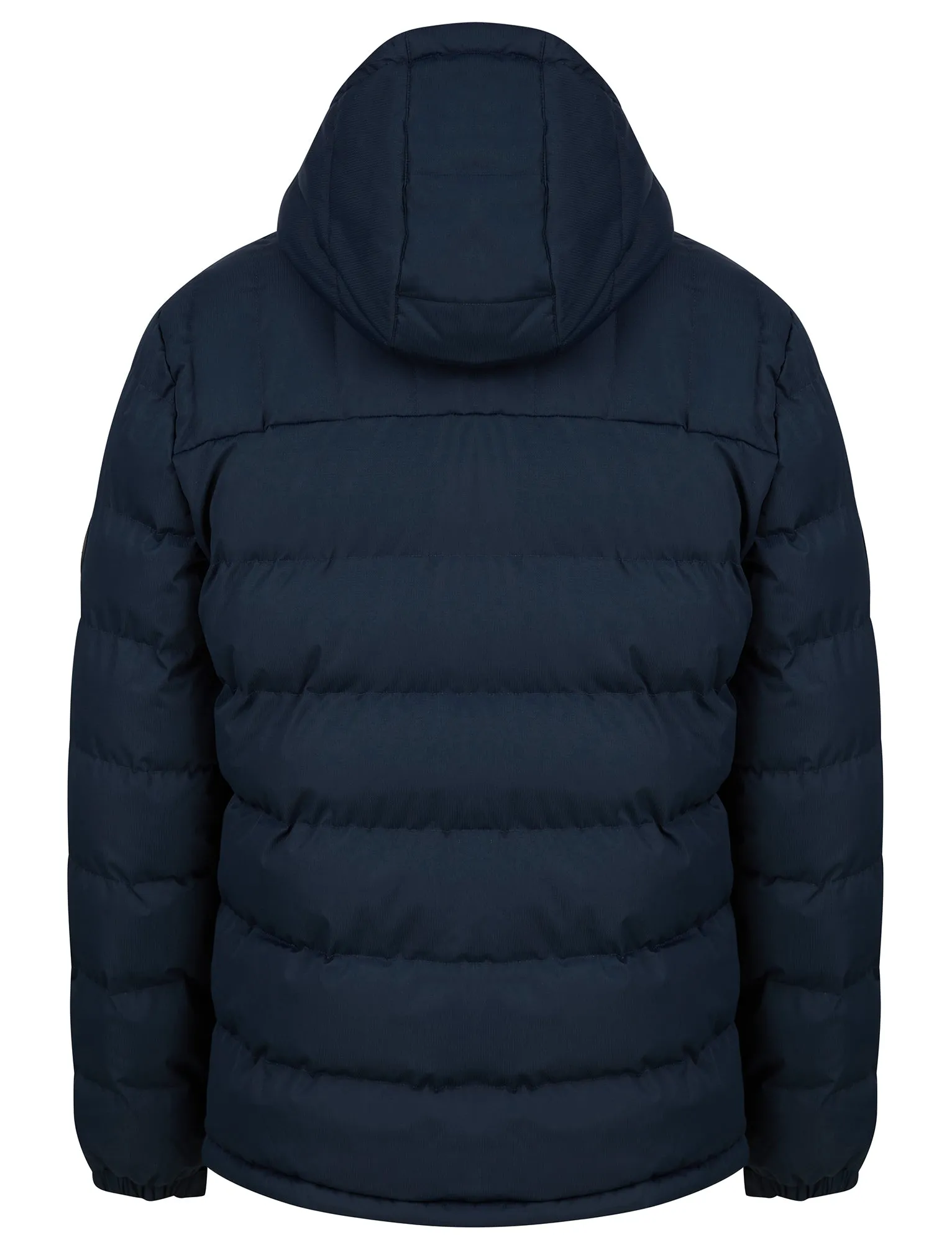 Tacito Micro-Fleece Lined Quilted Puffer Jacket with Hood in Sky Captain Navy - Tokyo Laundry