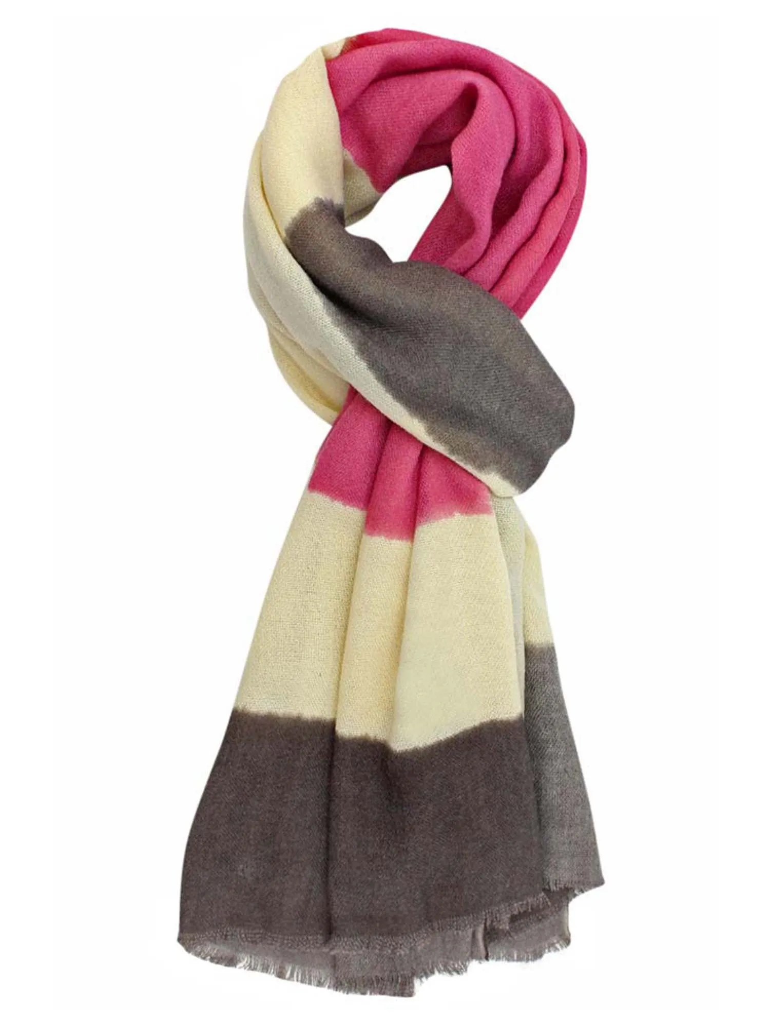 Taupe Lightweight Bold Color Contrast Scarf