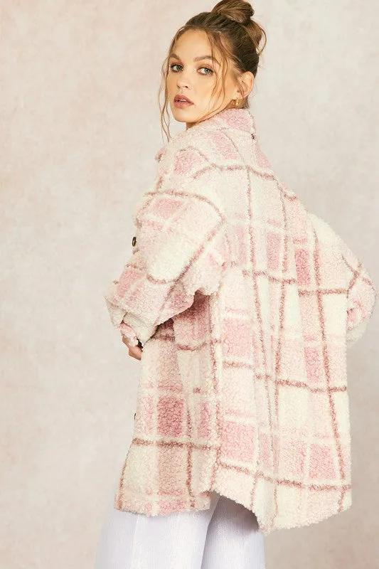 Teddy Plaid Oversized Shacket