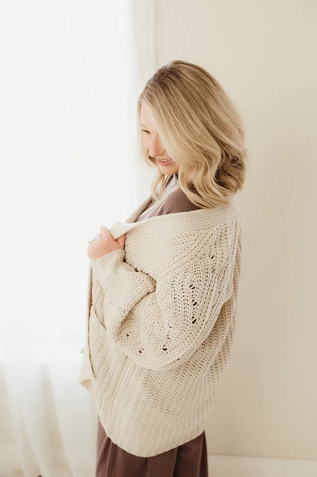 Textured Oversize Cardigan