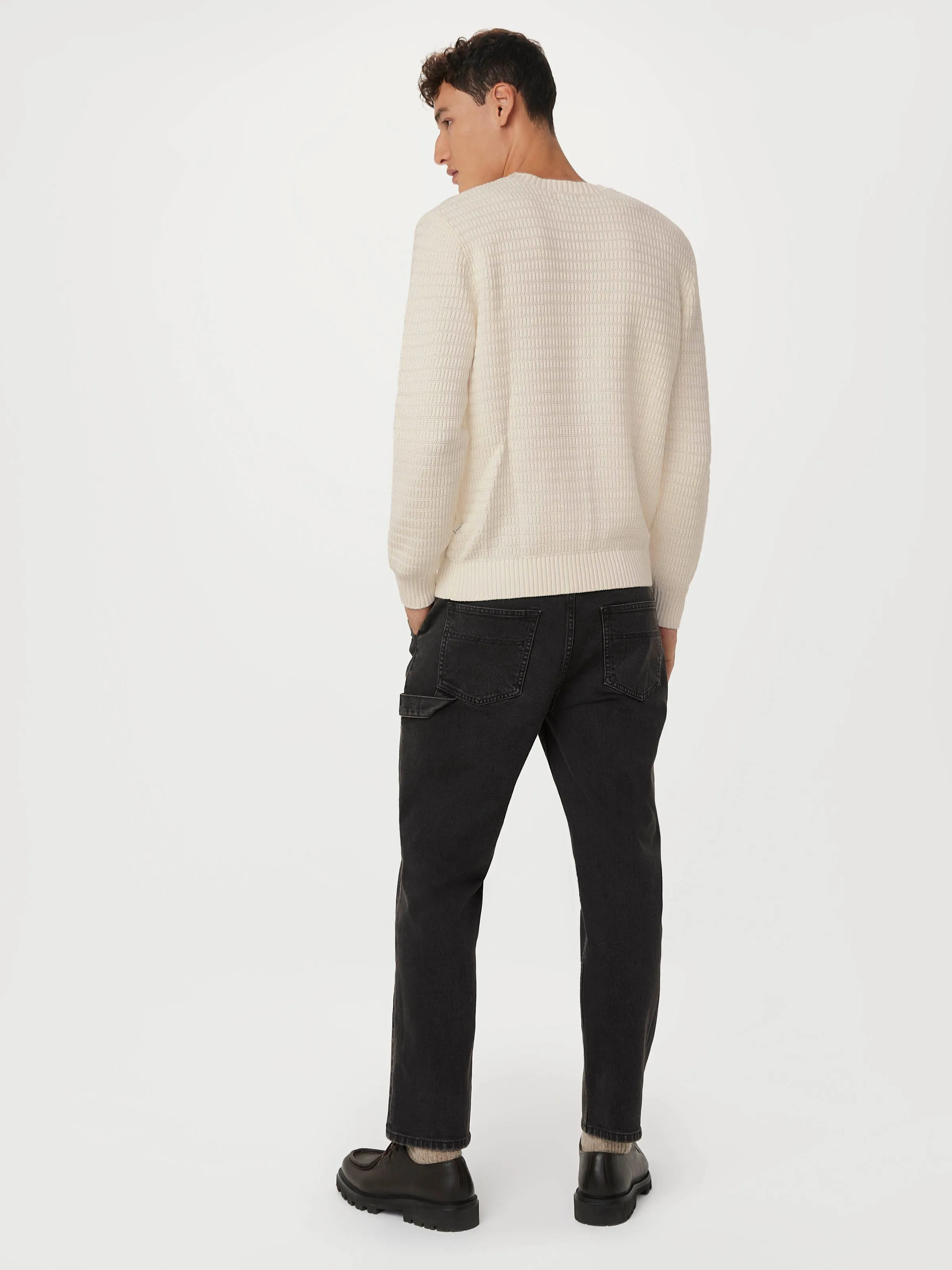 The Ribbed Crewneck Sweater in Cloud