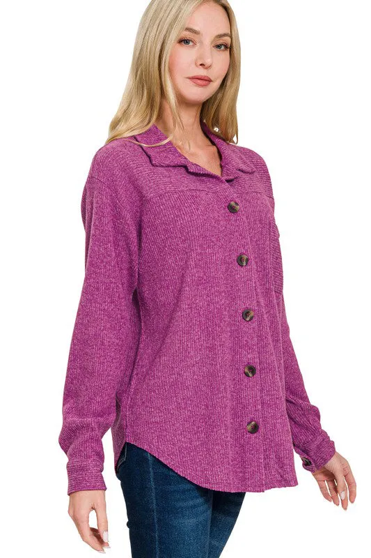 The Rori Brushed Lightweight Shacket - 3 Colors!