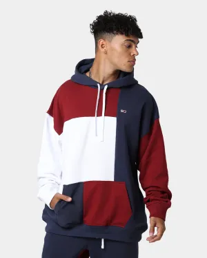 Tommy Jeans TJM Reverse Colorblock Hoodie Twilight Navy/Maroon