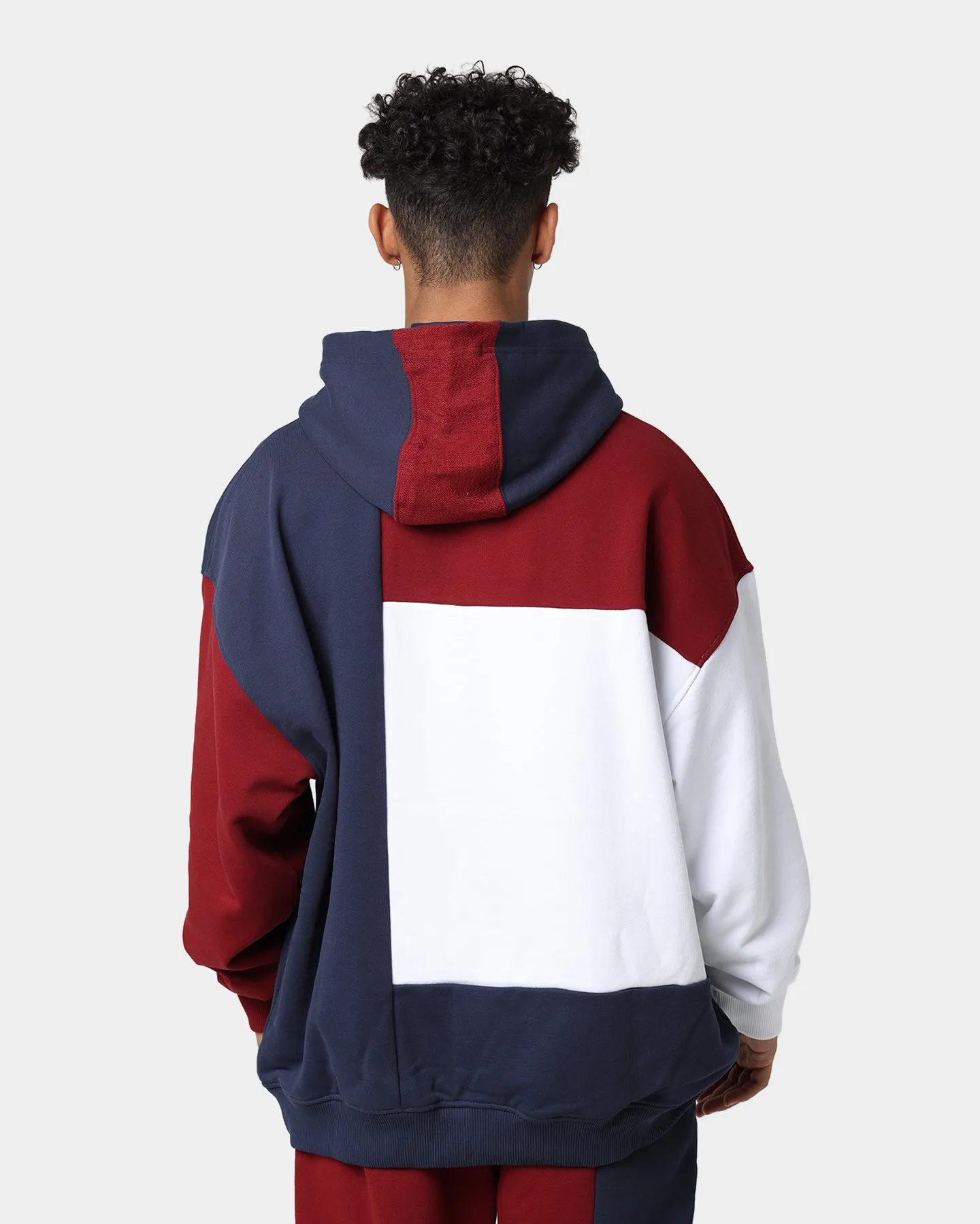 Tommy Jeans TJM Reverse Colorblock Hoodie Twilight Navy/Maroon