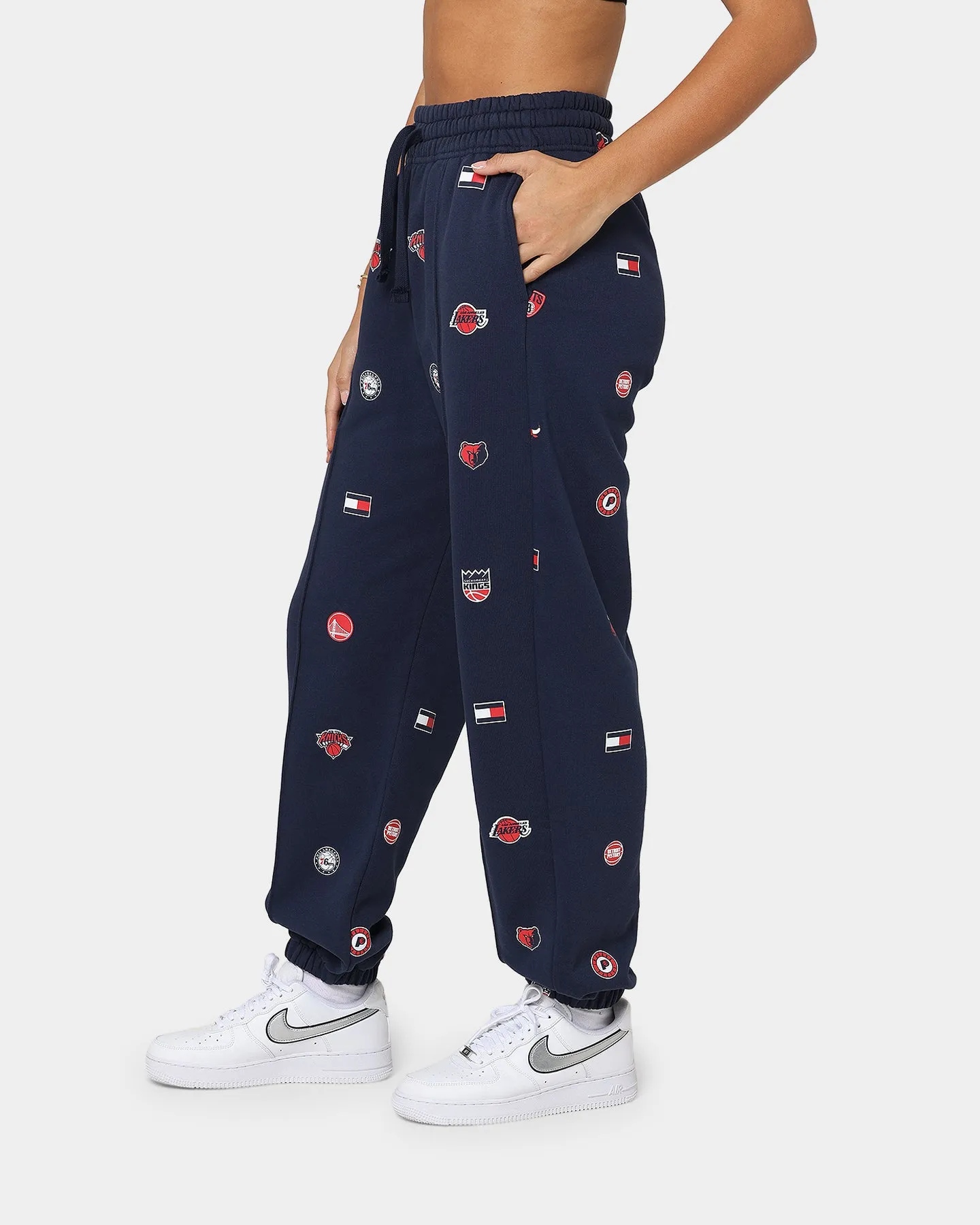 Tommy Jeans Women's Tommy Jeans X NBA W6 All Over Print Track Pants Twilight Navy